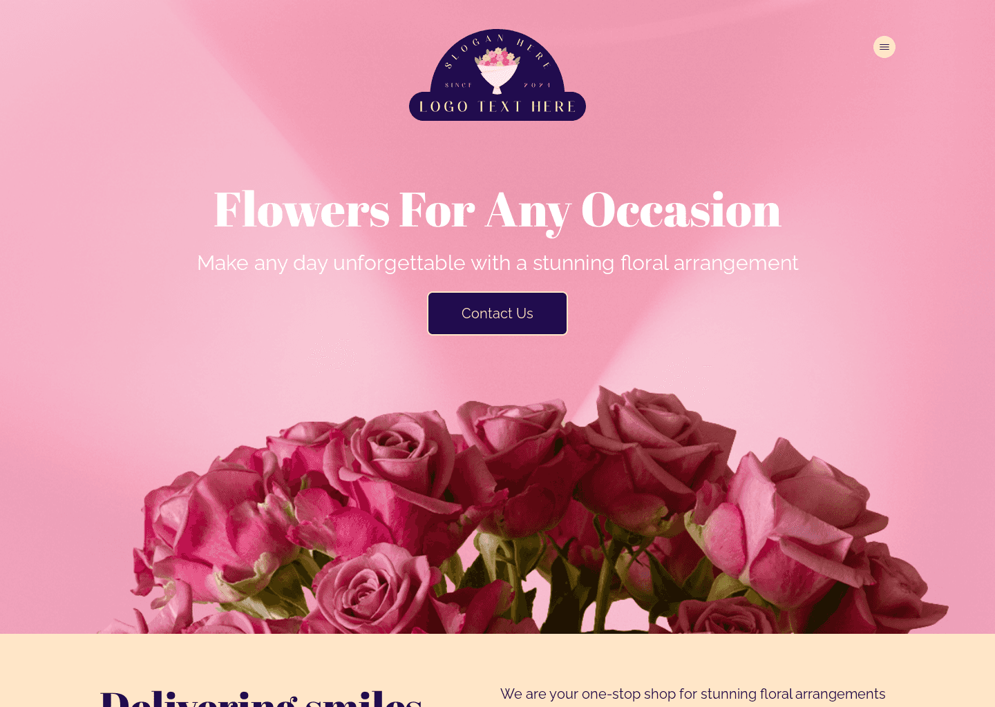 Bouquet Arrangement Shop Website Preview