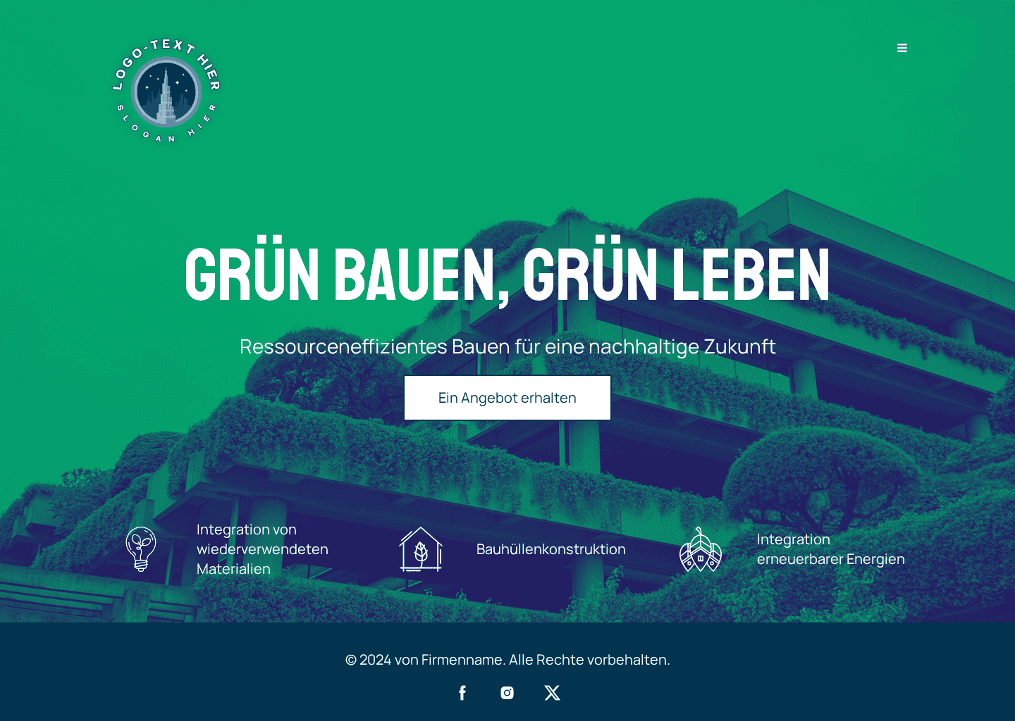 Nachhaltiges Bauwesen Website Preview
