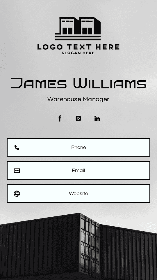 Freight Warehouse Manager Digital Business Card Preview