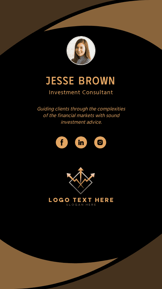 Investment Consultant Digital Business Card Preview