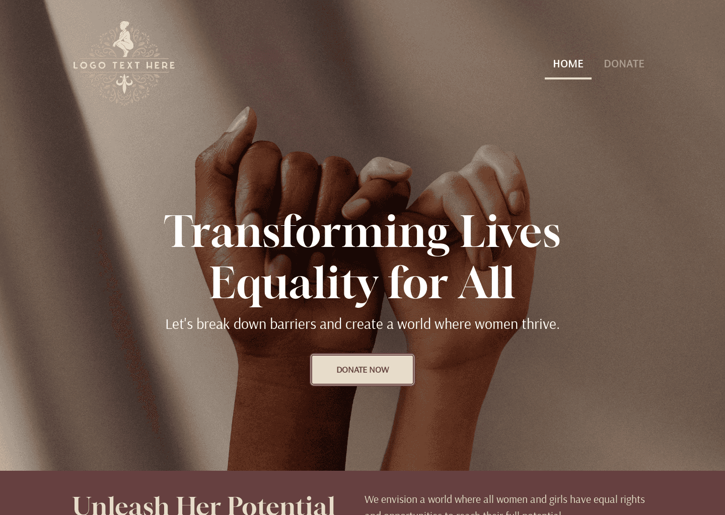 Women Rights Movement Website Preview