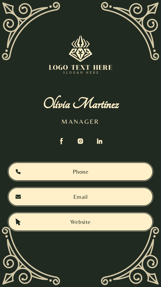 Professional Agency Manager Digital Business Card Preview