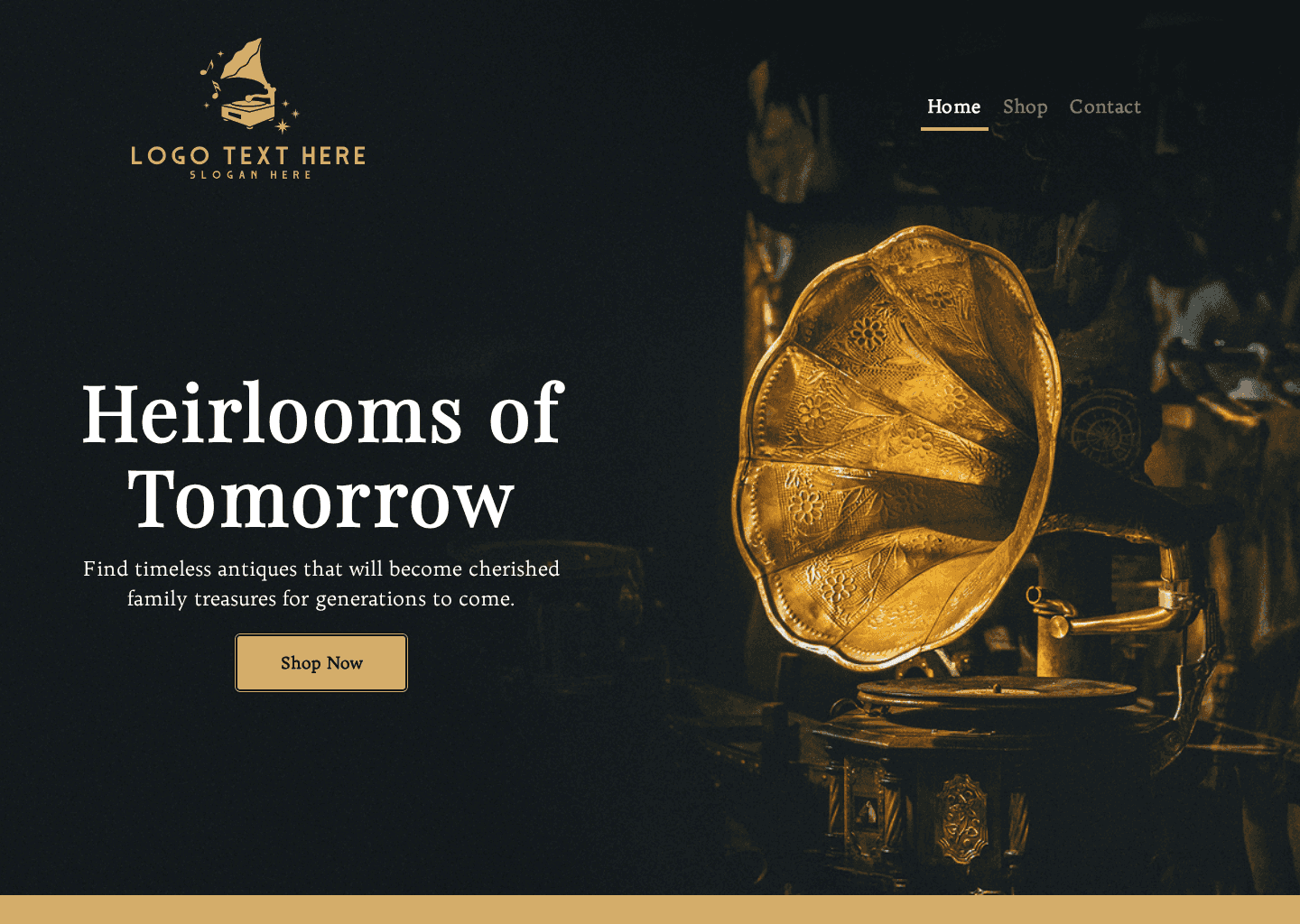 Vintage Antique Shop Website Preview