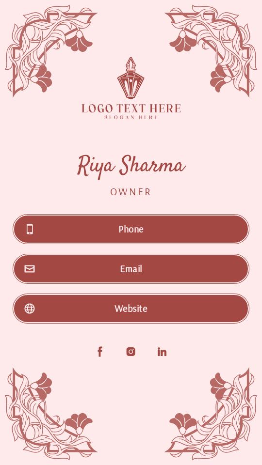 Fragrance Perfume Owner Digital Business Card