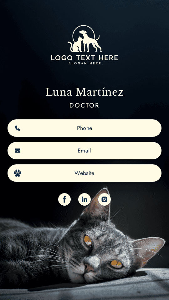 Pet Store Doctor Digital Business Card Preview