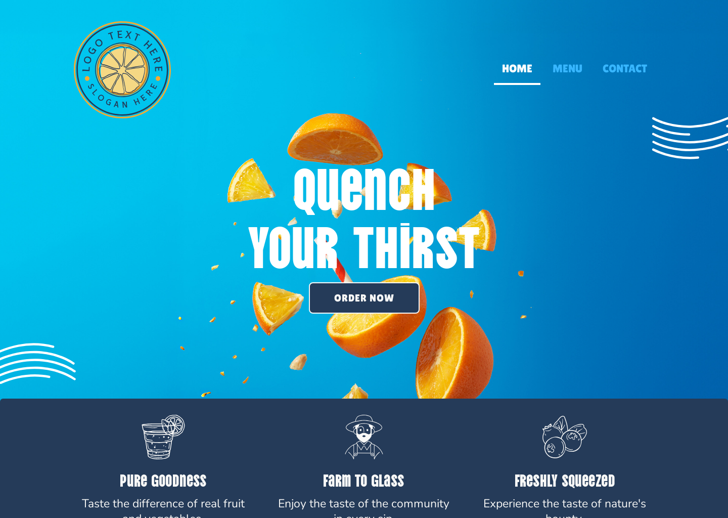 Fresh Juice Shop Website Builder Image Preview