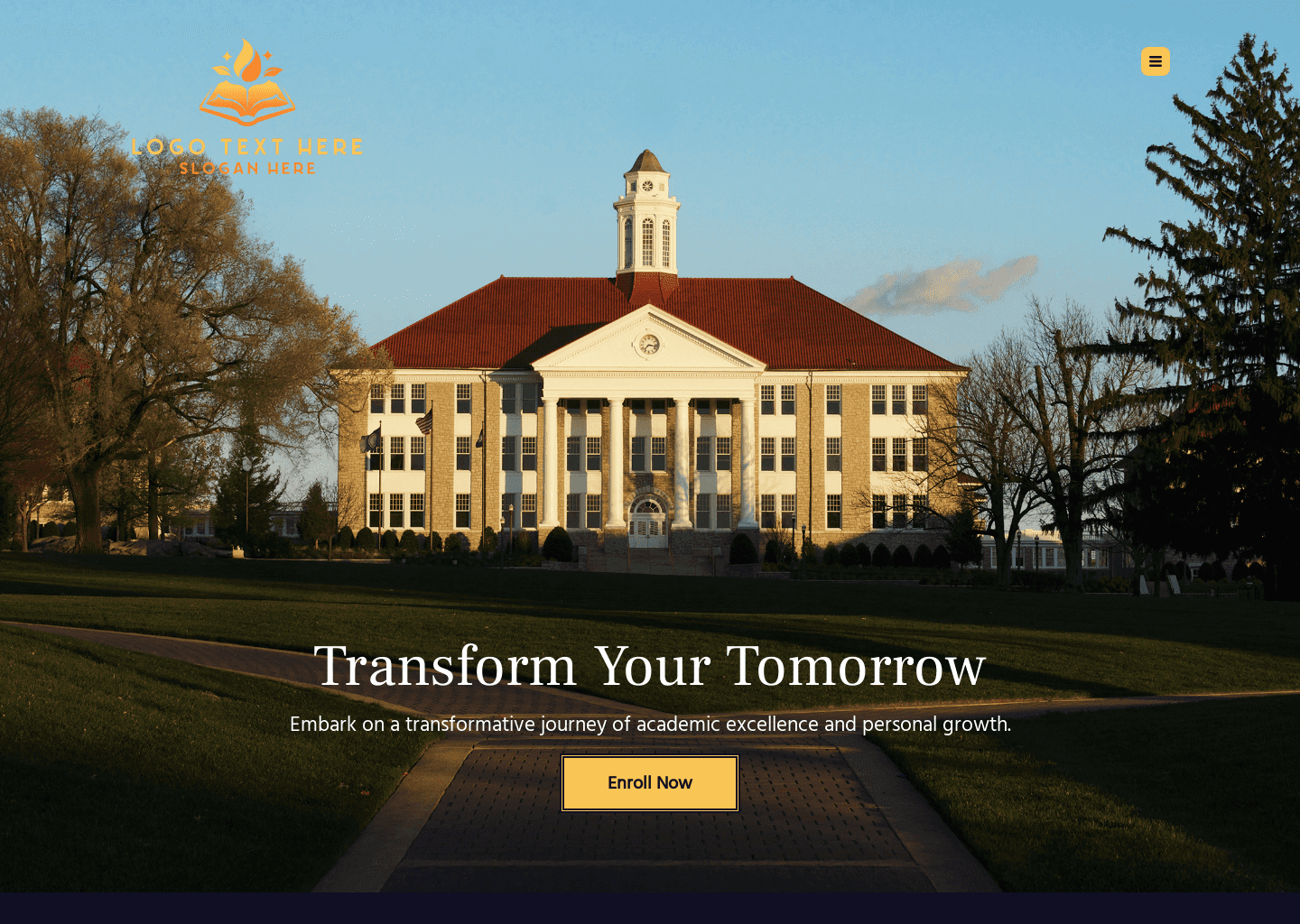 Community College Education Website Preview