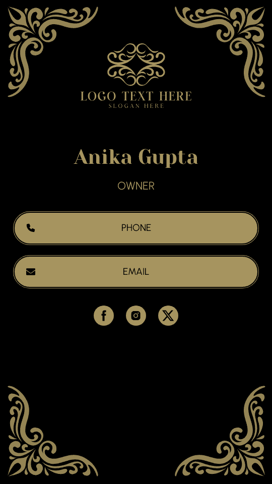 Generic Business Owner Digital Business Card Preview