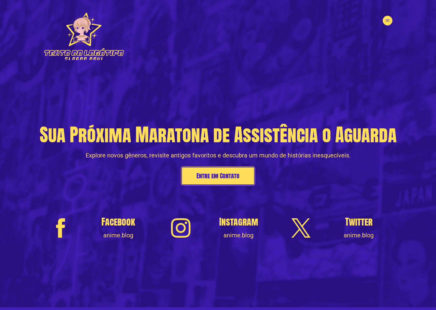 Blogueiro de Críticas de Anime Website Preview
