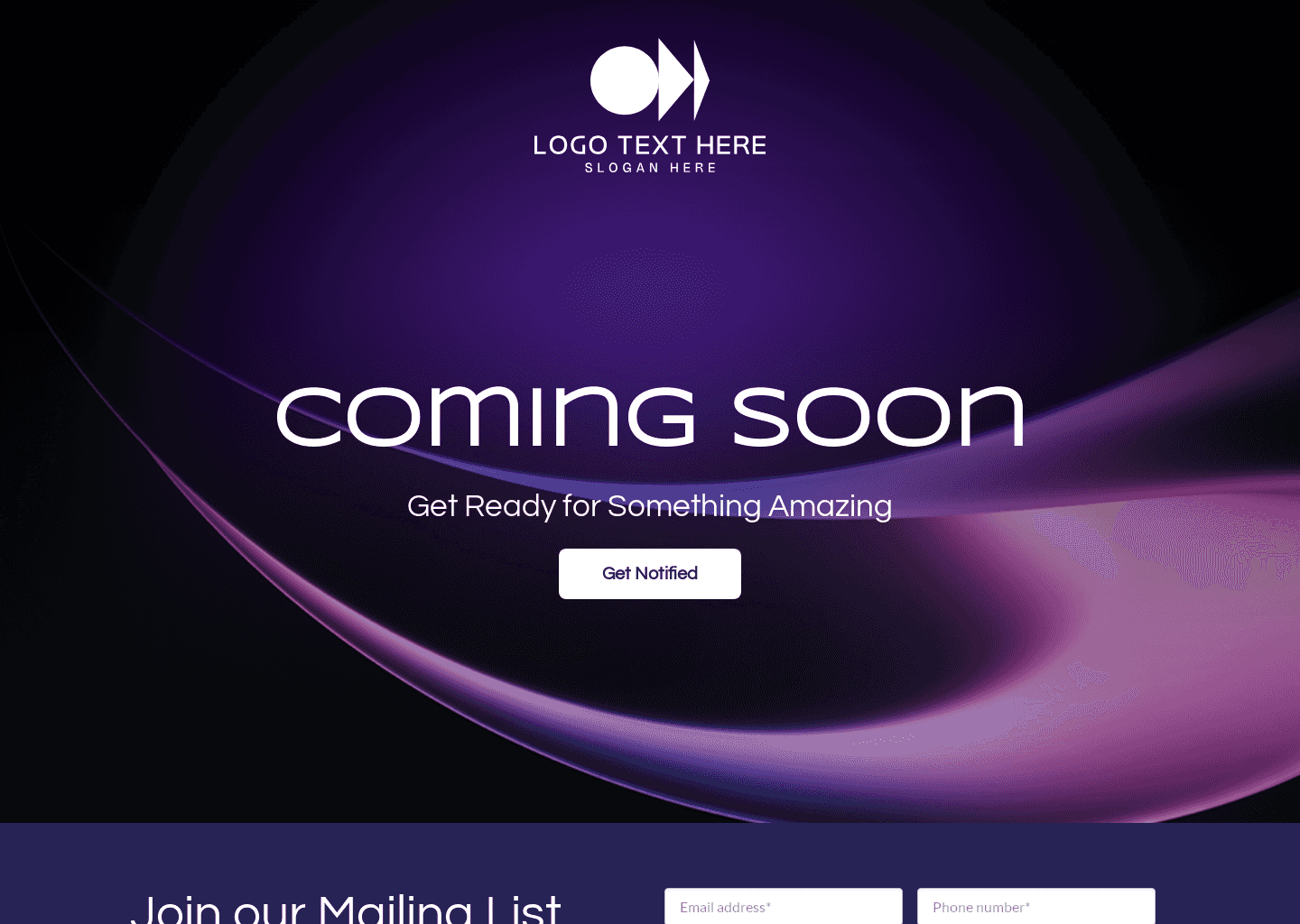 Generic Business Teaser Website Preview