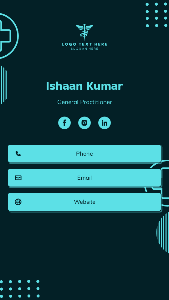 Medical General Practitioner Digital Business Card
