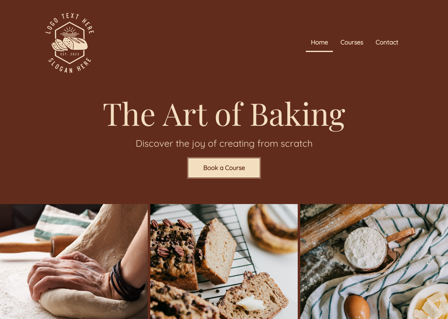 Baking Class Website Builder Image Preview