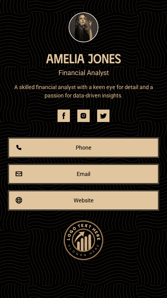 Corporate Finance Business Digital Business Card