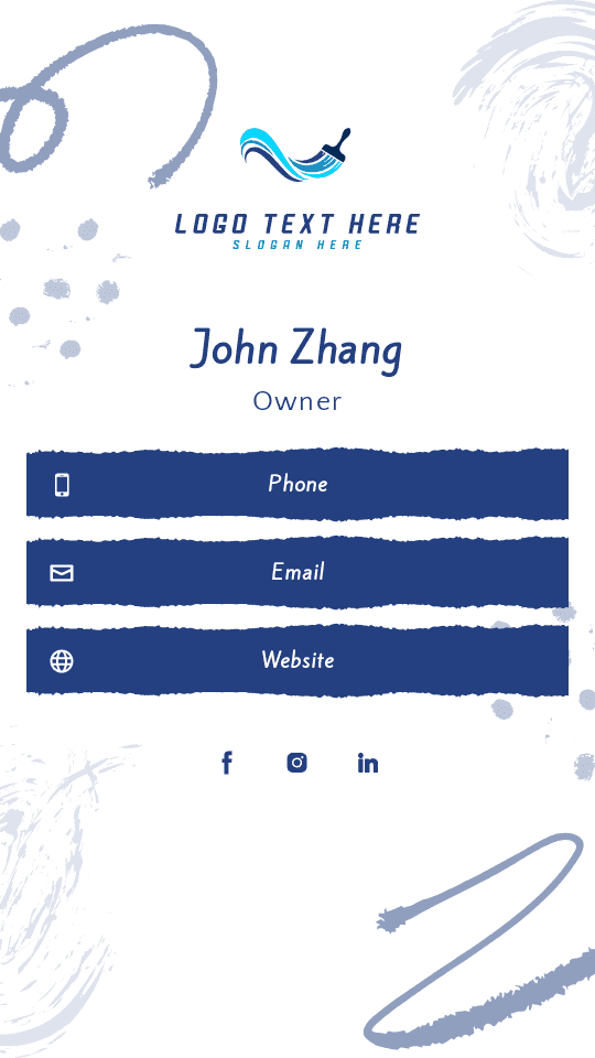 Generic Brush Owner Digital Business Card Preview