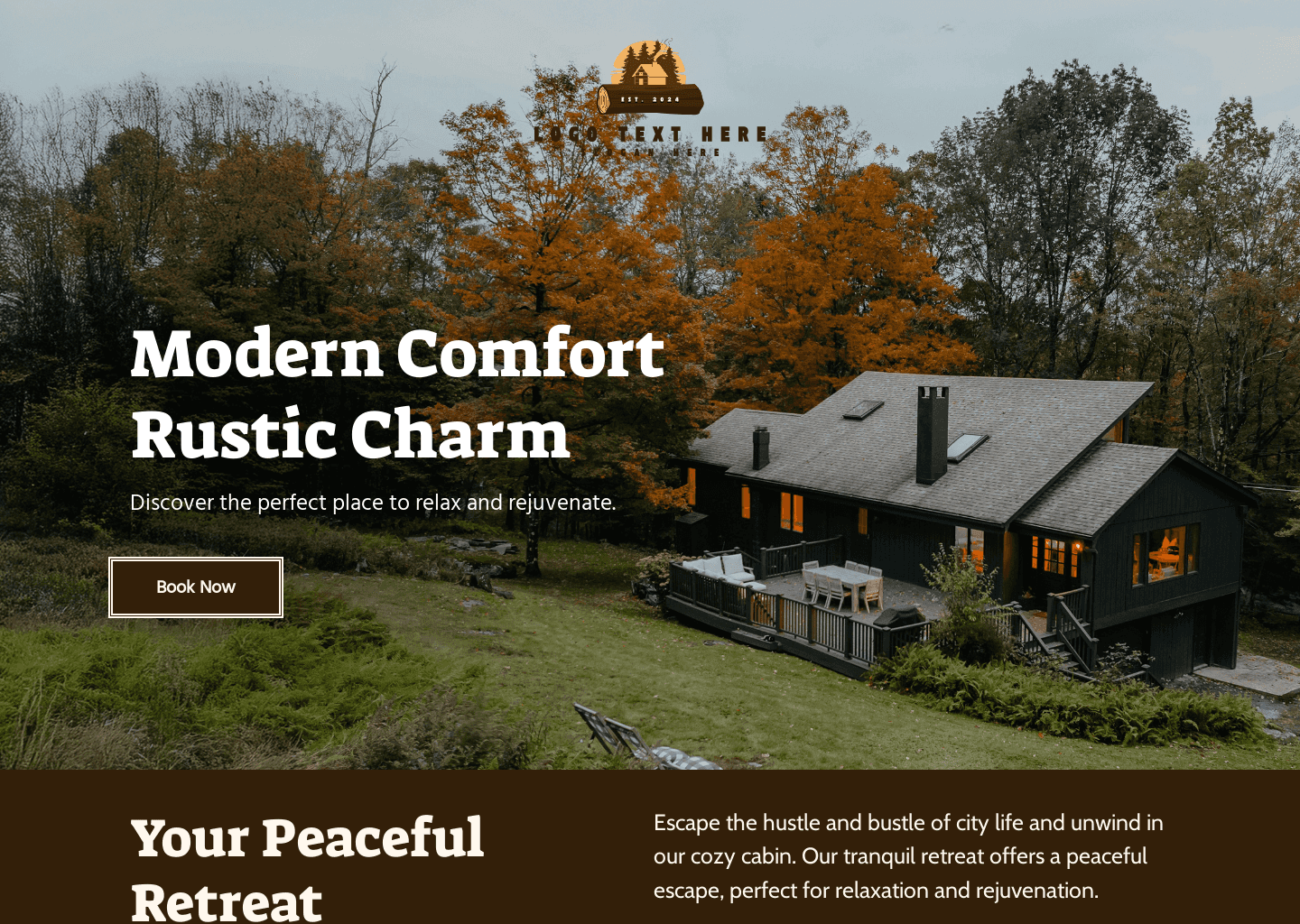 Rustic Transient House Website Preview