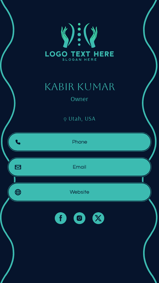 Chiropractor Therapy Digital Business Card Preview