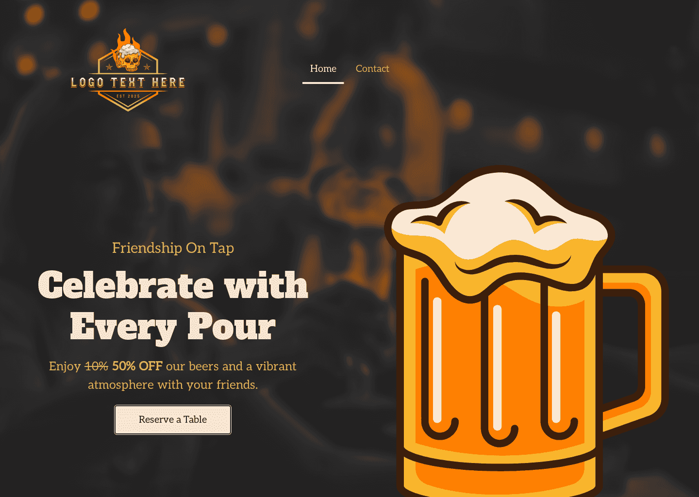 Beer Friendship Promotion Website Preview