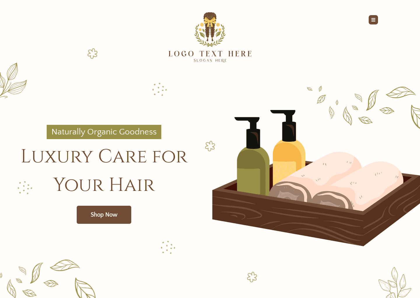 Organic Haircare Products Website Preview