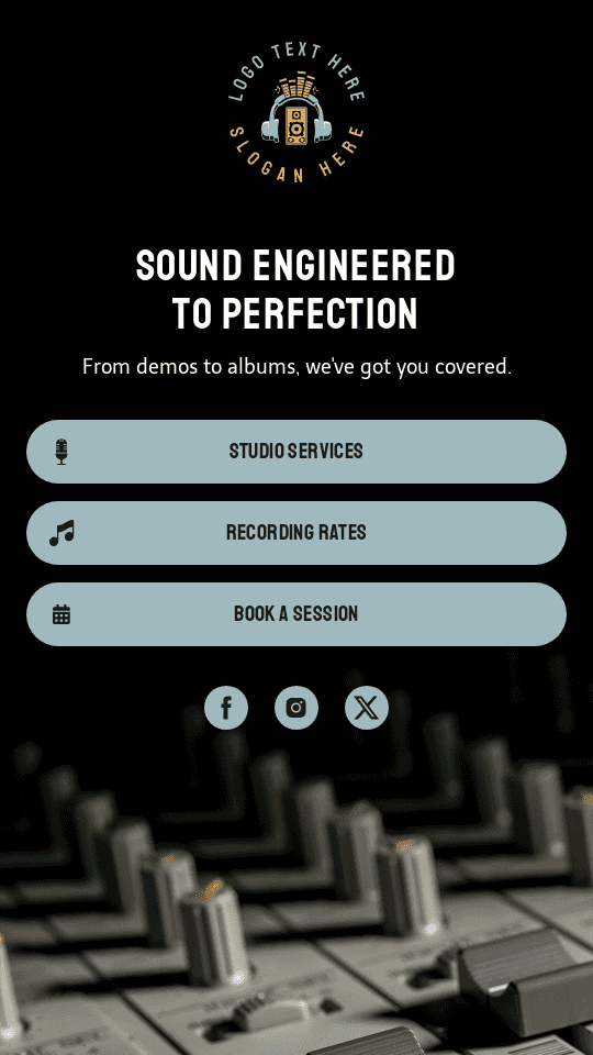 Music Recording Studio Link in Bio Preview