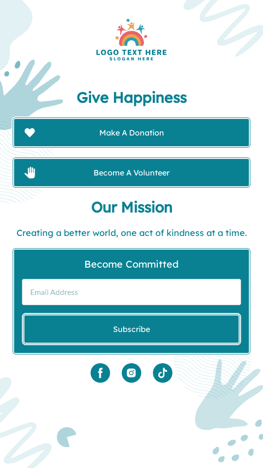 Donation Happiness Link in Bio Preview
