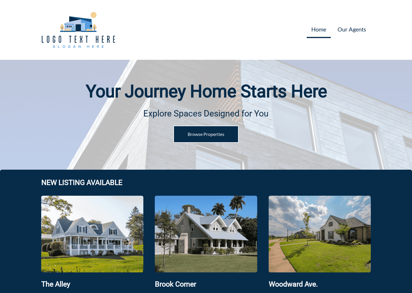 Real Properties Website Preview
