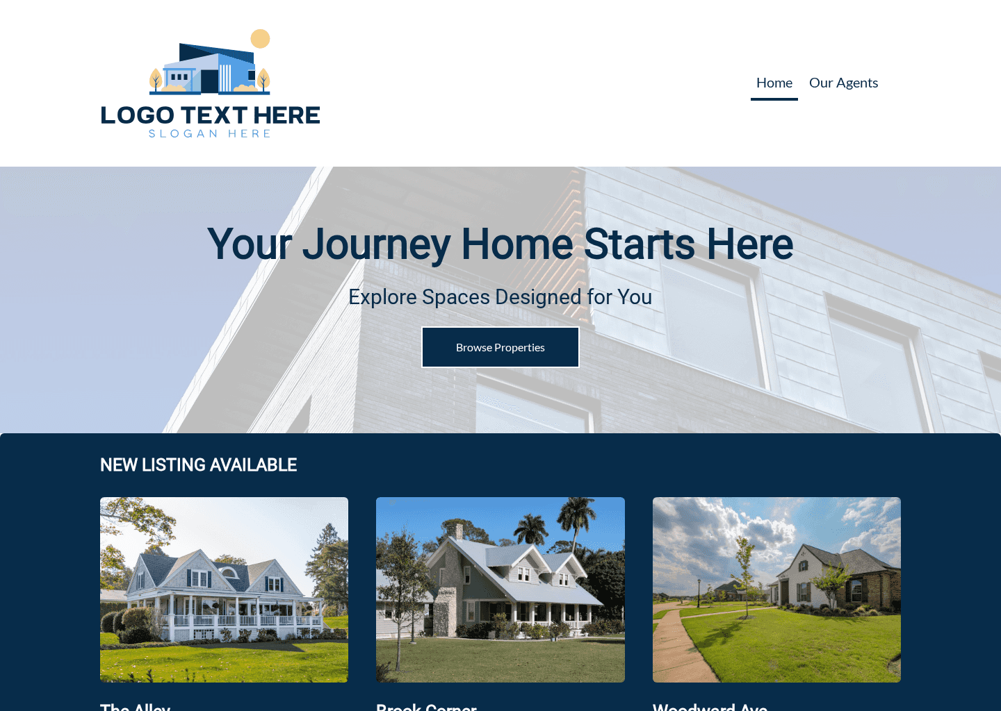 Real Properties Website Preview