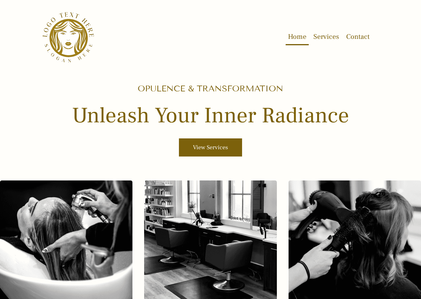 Hair Beauty Studio Website Preview