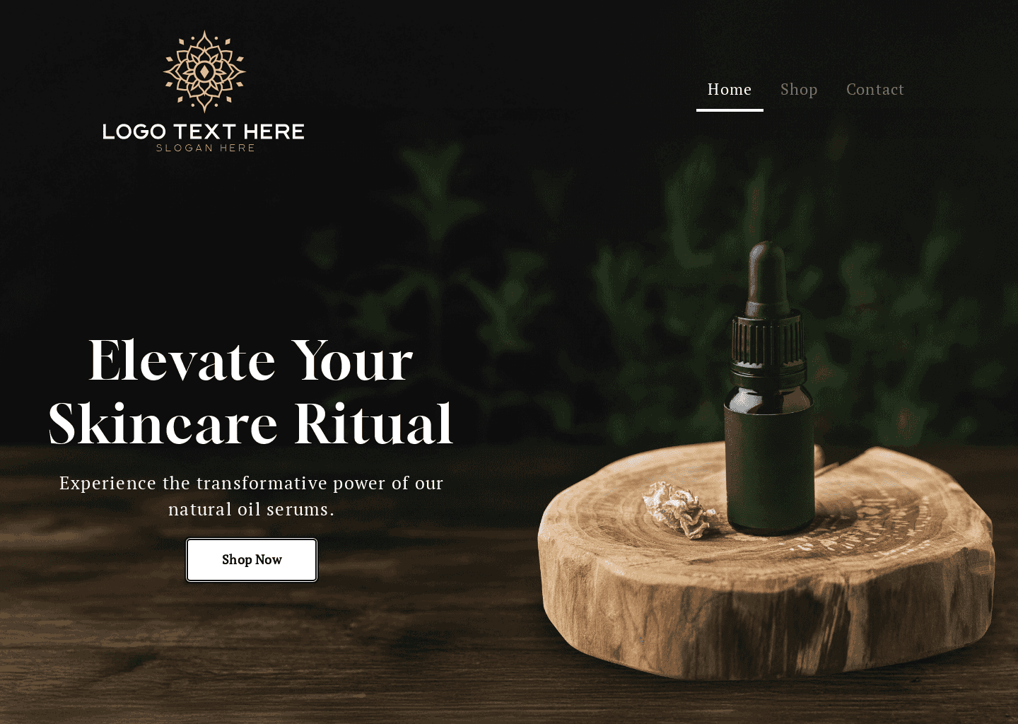 Oil Serum Store Website Preview