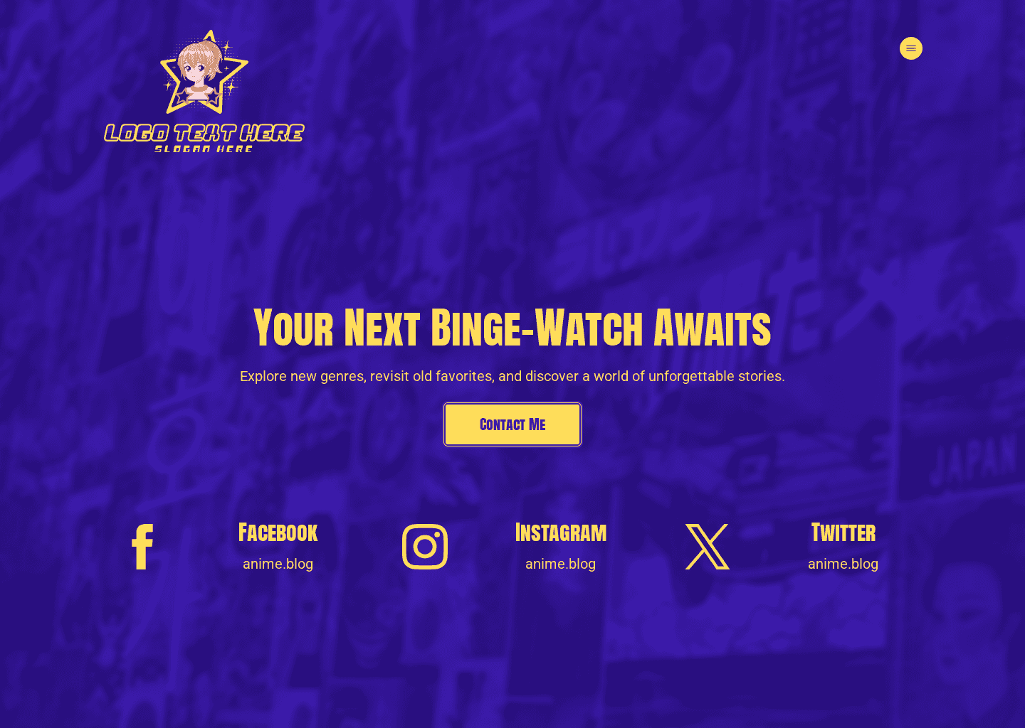 Anime Review Blogger Website Preview