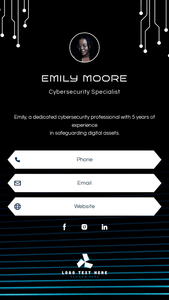 Cybersecurity Specialist Digital Business Card