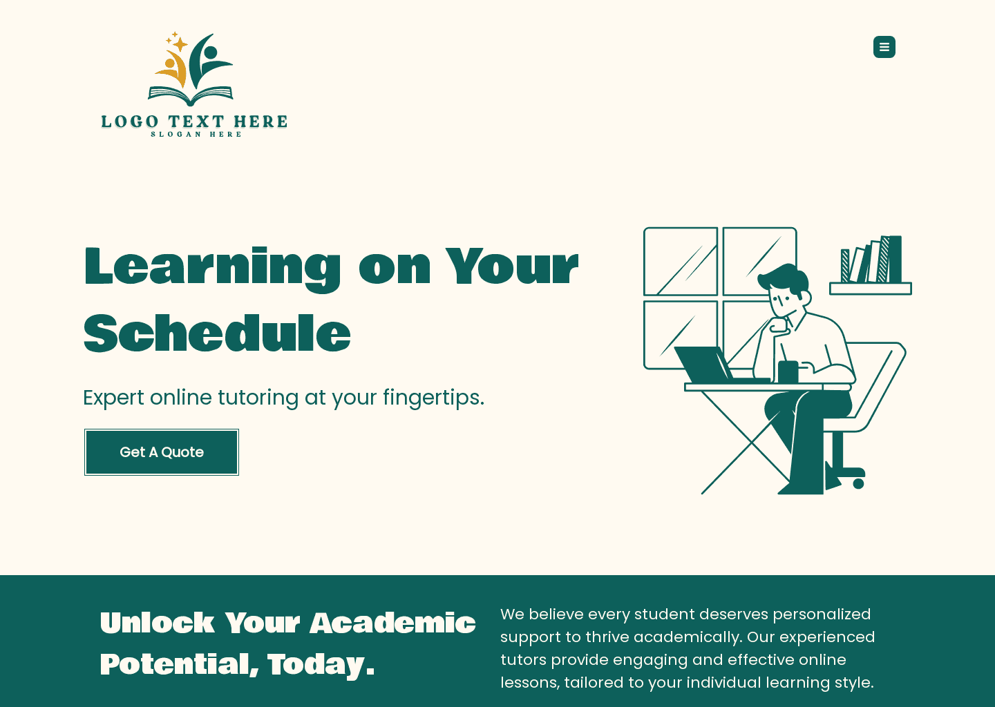 Online Private Tutor Website Preview