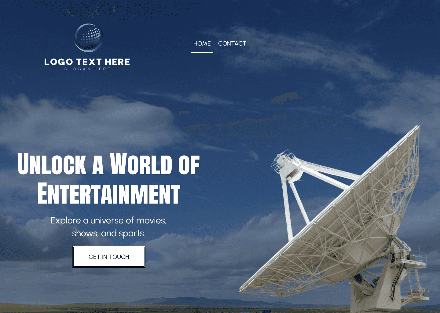 Telecommunication Satellite Dish Website Preview