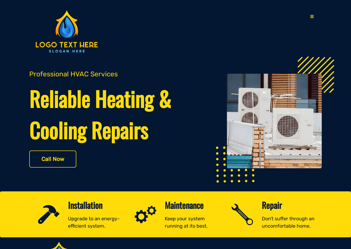 Professional HVAC Solutions website design