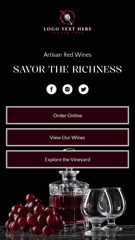 Luxury Grapes Winery Link in Bio Preview