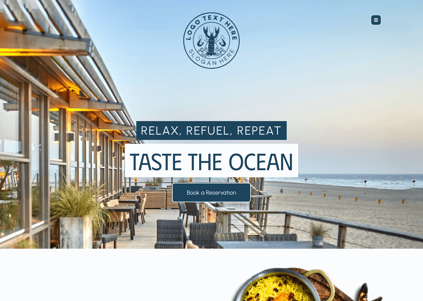 Gourmet Seafood Restaurant website design