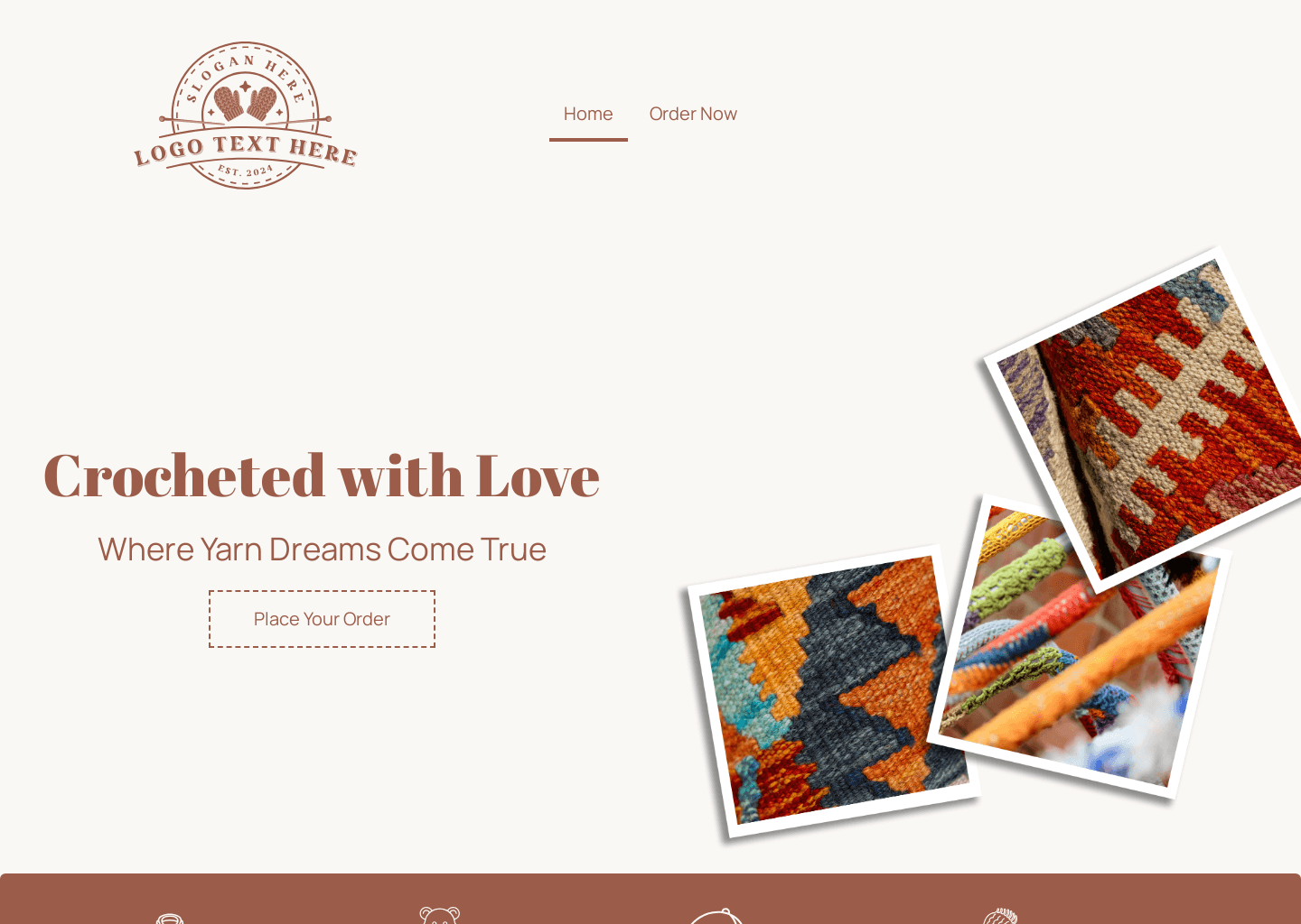 Handmade Crochet Shop Website Preview