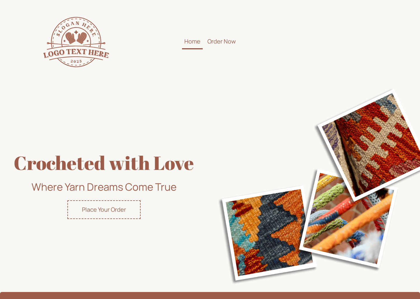 Handmade Crochet Shop Website Preview