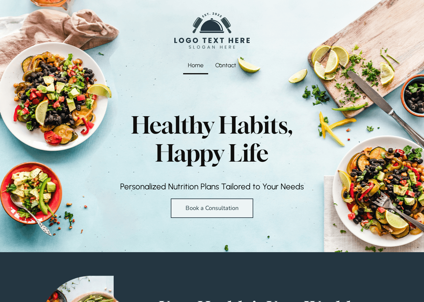 Personal  Health Nutritionist Website