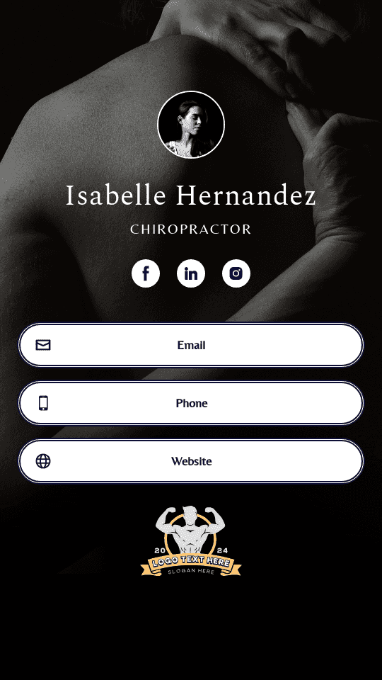 Chiropractor Assistant Digital Business Card