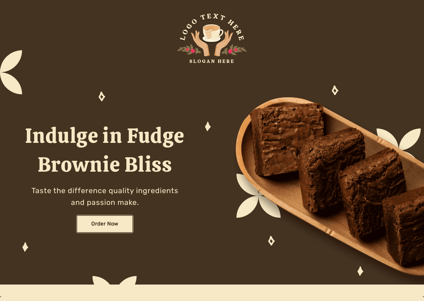 Brownies Cake Shop Website Preview