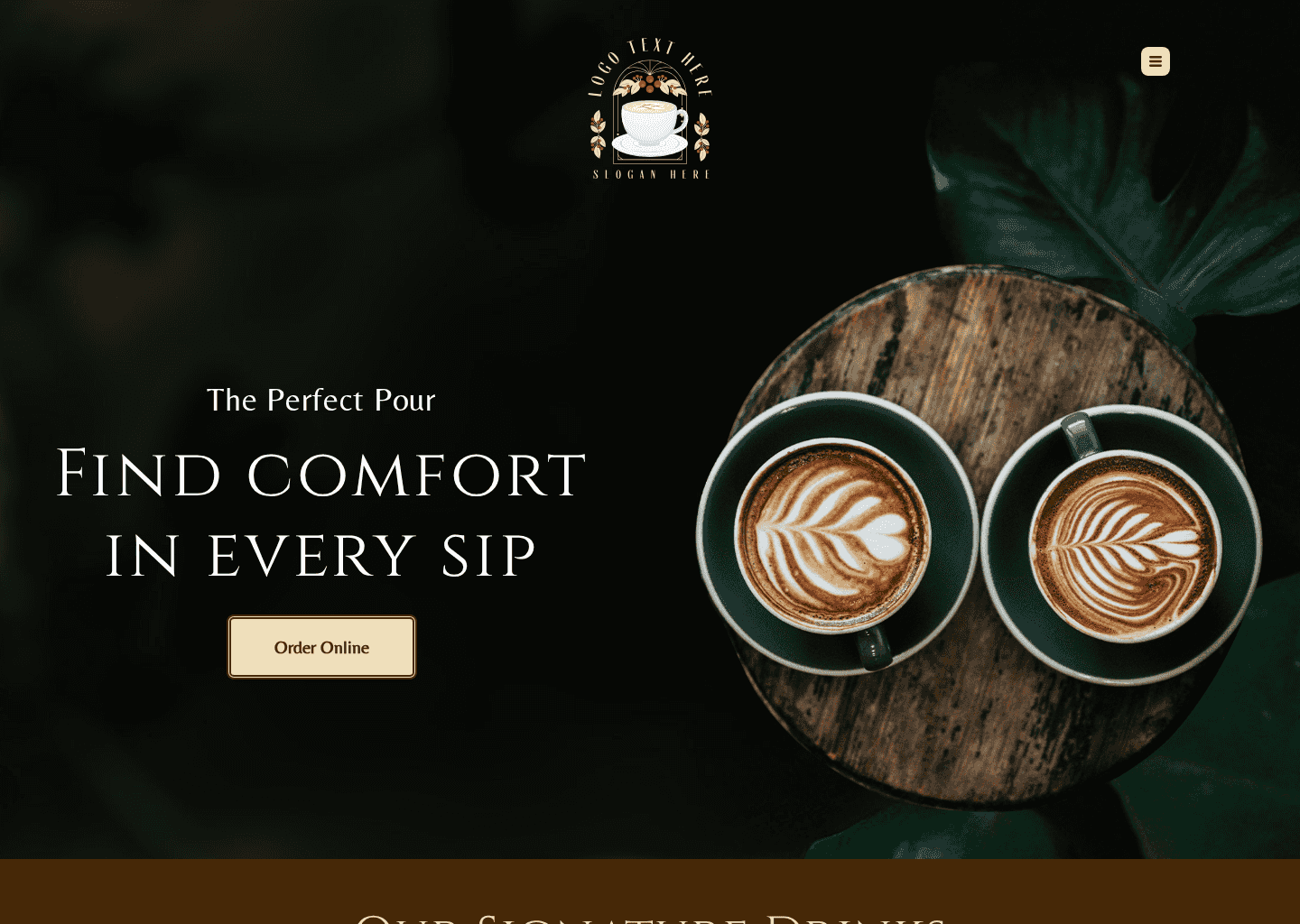 Premier Coffee Shop Website Preview