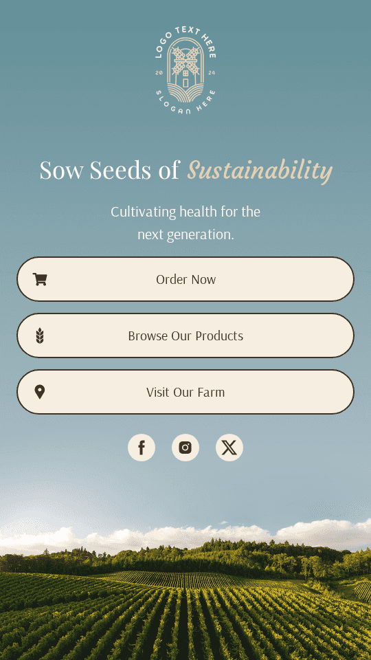 Organic Farm Field Link in Bio Preview