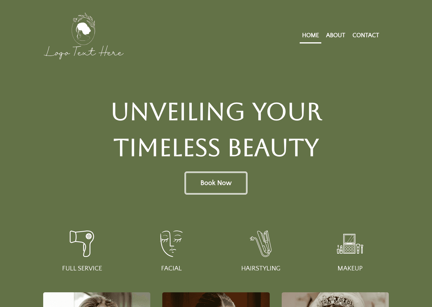 Bridal Makeup Artist Website Preview