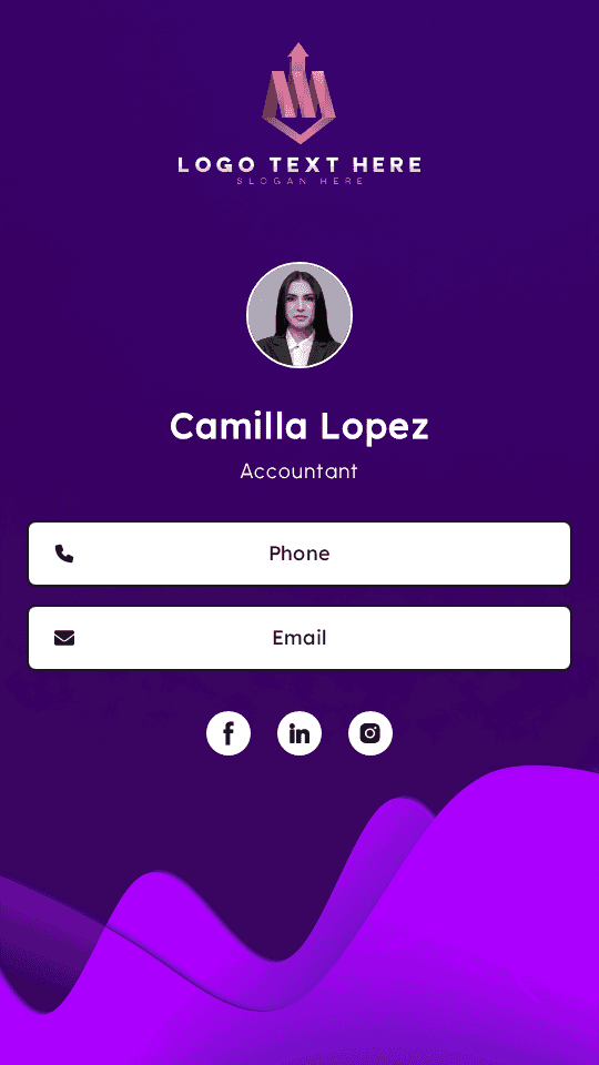 Finance Business Accountant Digital Business Card Preview