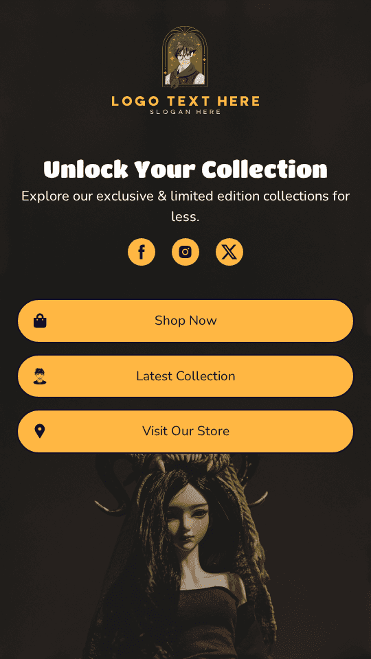 Anime Collectibles Promo Link in Bio Preview