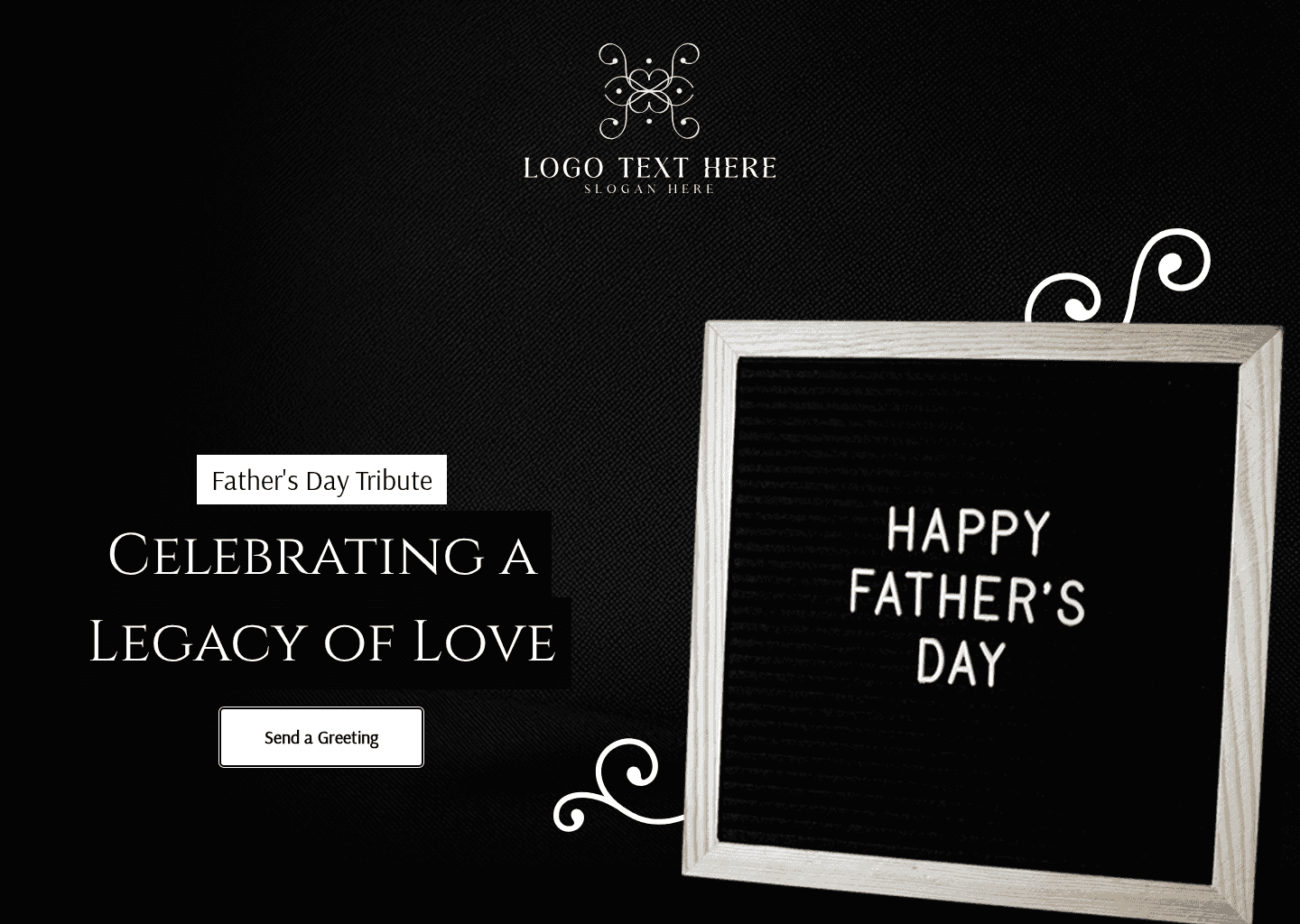 Fathers Tribute Greetings Website Preview