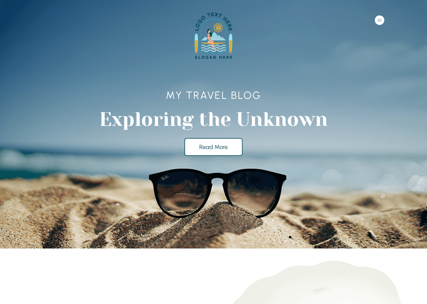 Personal Travel Blog Website Preview