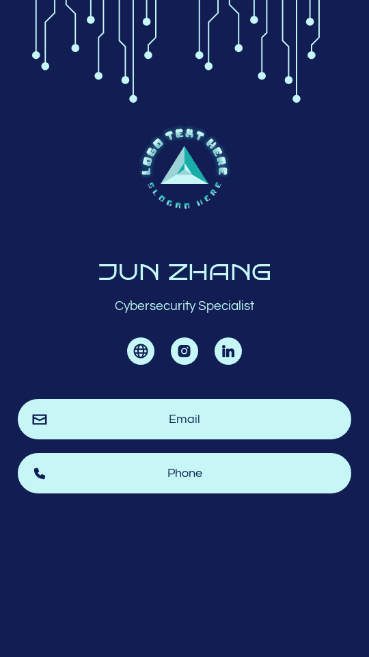 Digital Cybersecurity Specialist Digital Business Card
