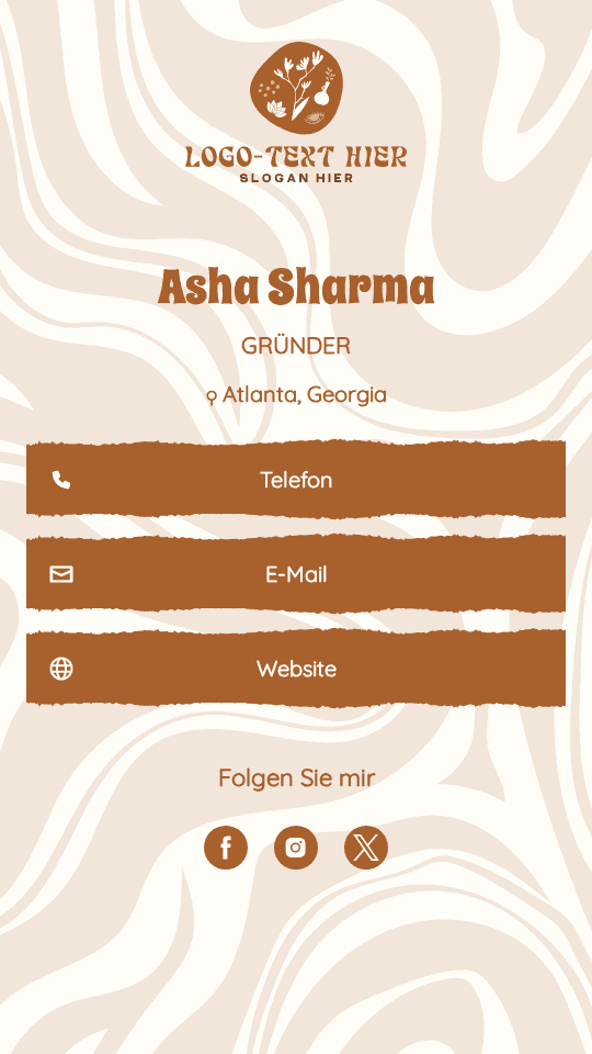 Eigenwilliger Unternehmensgründer Digital Business Card