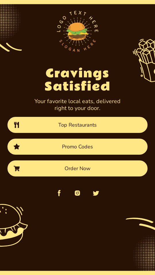 Food Delivery Service Link in Bio Preview